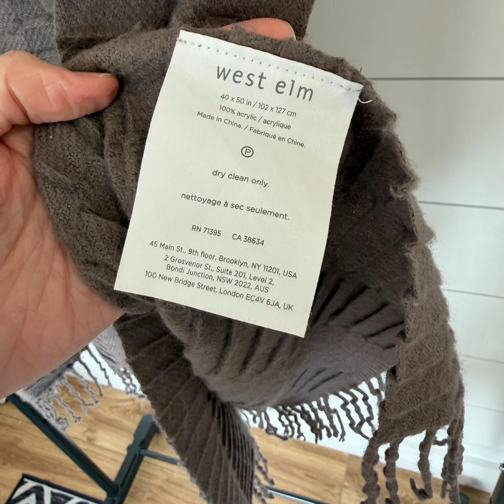 West Elm Smoky Purple Throw Blanket